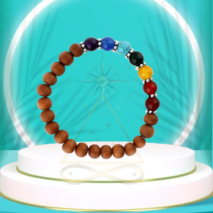 Seven Chakra Chandan Bracelet / 7 चक्र चन्दन ब्रेसलेट