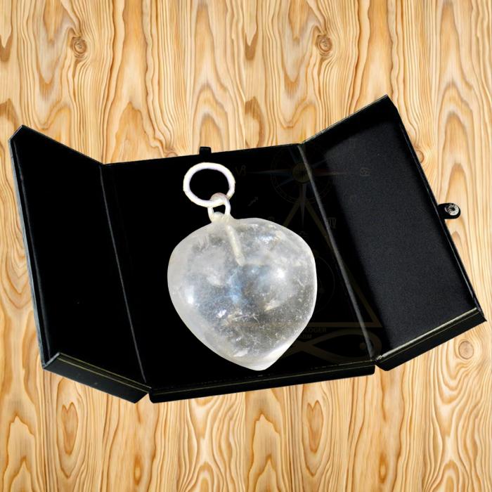 Clear Quartz Heart Pendant / क्लियर क्वार्ट्ज हार्ट लटकन