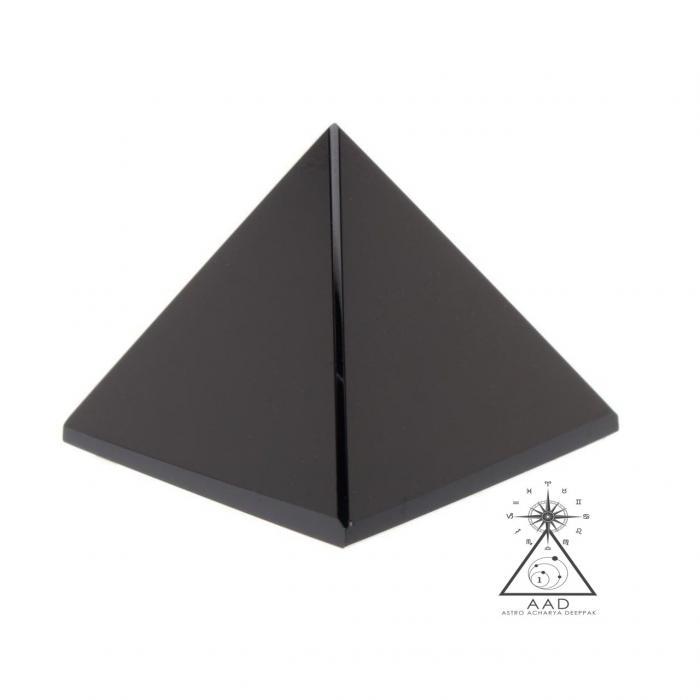 BLACK OBSIDIAN STONE PYRAMID / ब्लैक ओब्सीडियन स्टोन पिरामिड